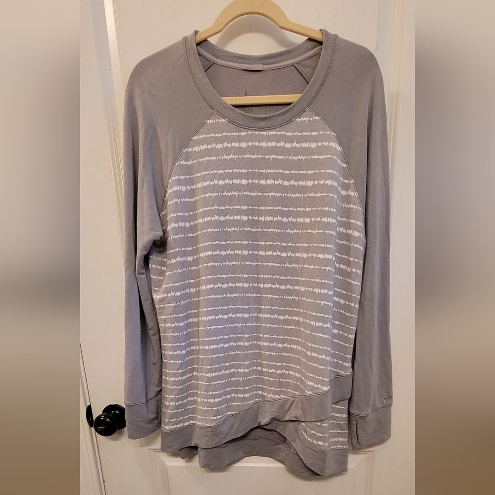 CUDDL DUDS Ultra Soft Raglan Tunic Grey EUC sx 1X